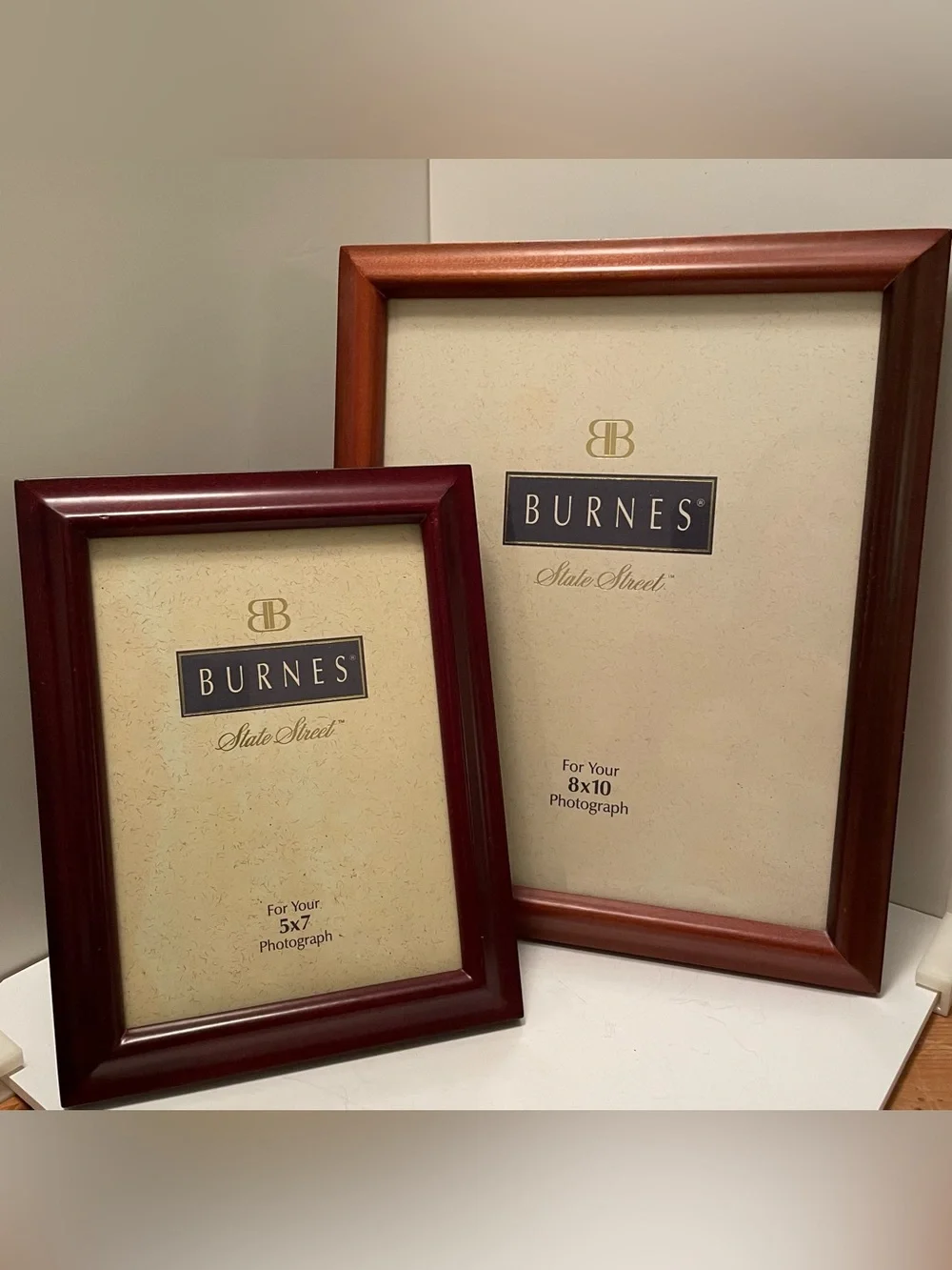 Burnes Of Boston State Street Wood Photo Frames Lot Of 2 5x7‎ And 8x10